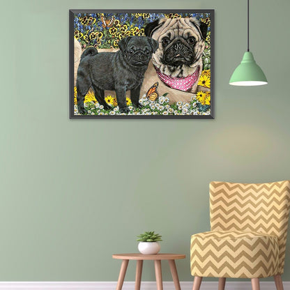 Dog - Full Round Drill Diamond Painting 40*30CM