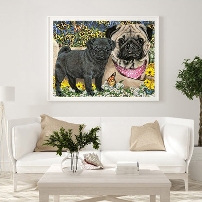 Dog - Full Round Drill Diamond Painting 40*30CM