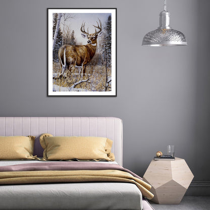 Deer - Full Round Drill Diamond Painting 30*40CM