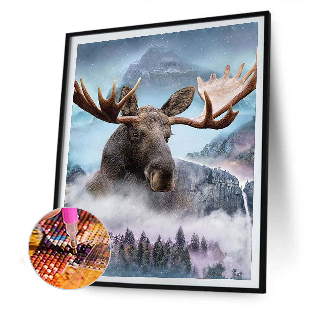Misty Hippo - Full Round Drill Diamond Painting 30*40CM