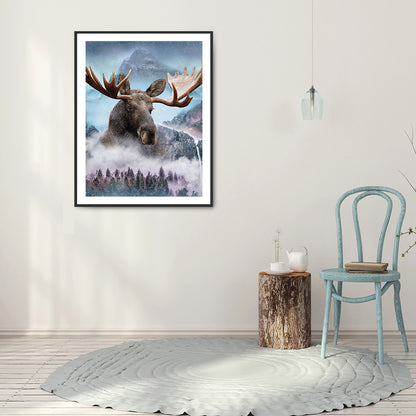 Misty Hippo - Full Round Drill Diamond Painting 30*40CM