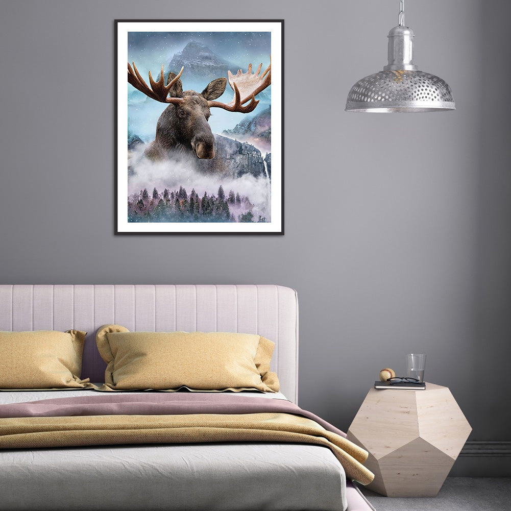Misty Hippo - Full Round Drill Diamond Painting 30*40CM