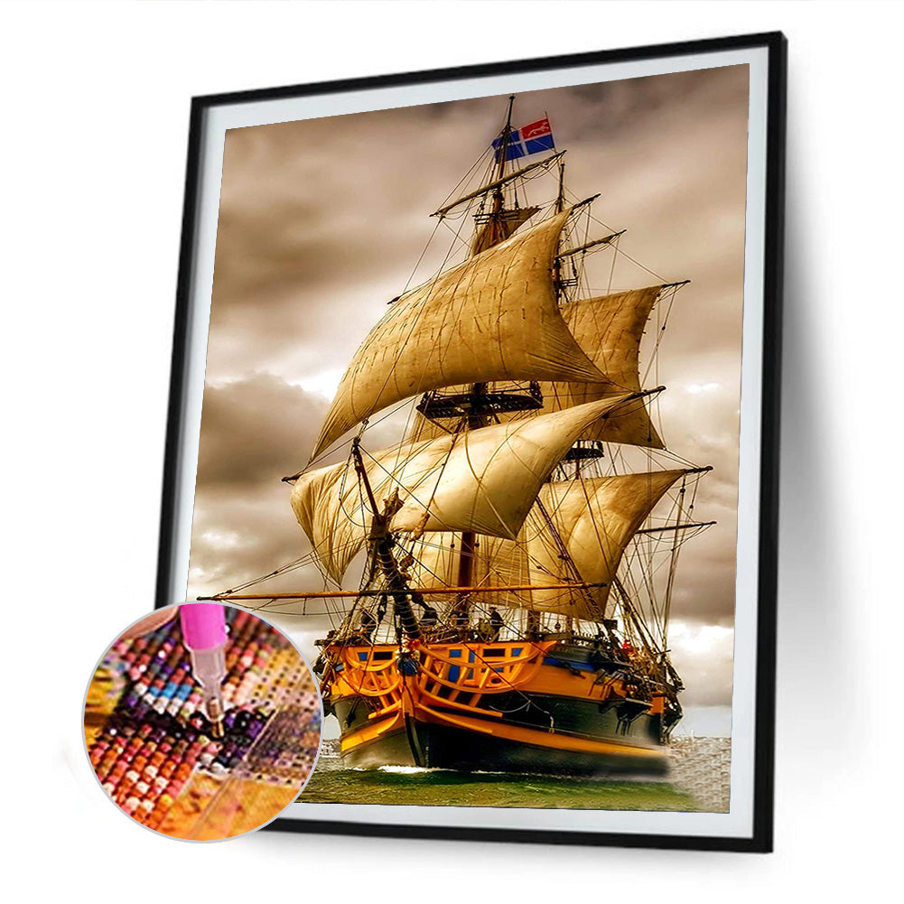Ship - Full Round Drill Diamond Painting 30*40CM