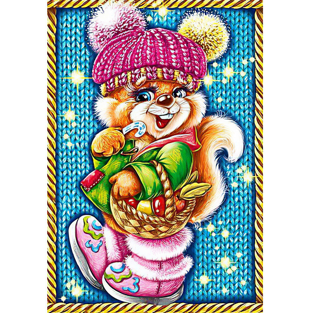 Squirrel - Full Round Drill Diamond Painting 30*45CM