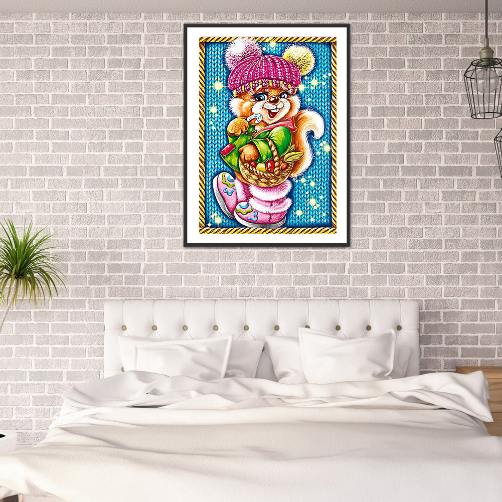 Squirrel - Full Round Drill Diamond Painting 30*45CM
