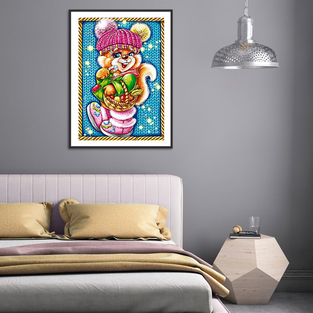 Squirrel - Full Round Drill Diamond Painting 30*45CM