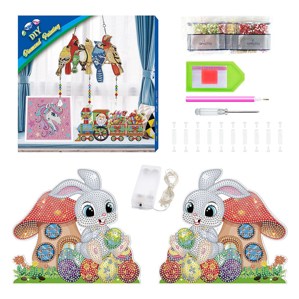 DIY Diamond Painting LED Lamp Special-shaped Crystal Drill Easter Ornament
