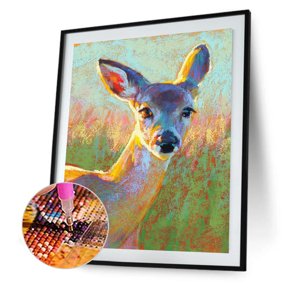 Deer - Full Round Drill Diamond Painting 30*40CM