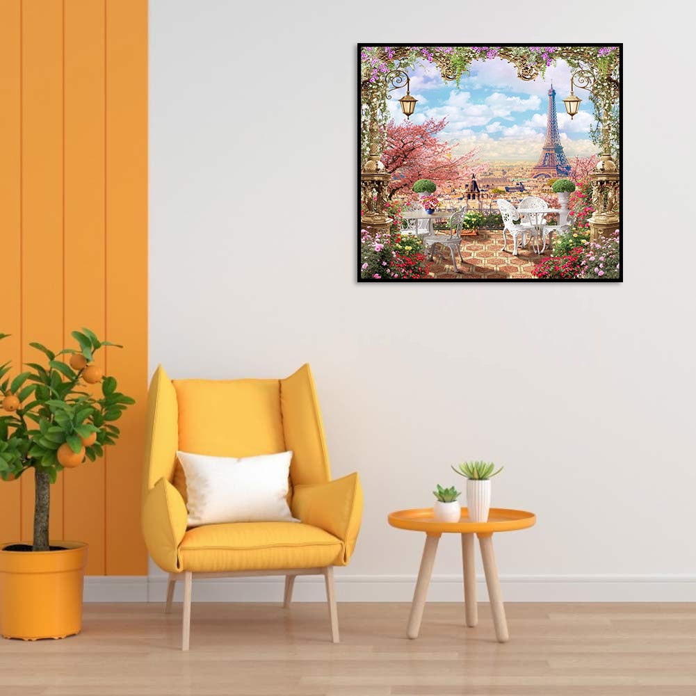 Paris Scenery - Full Round Drill Diamond Painting 50*45CM
