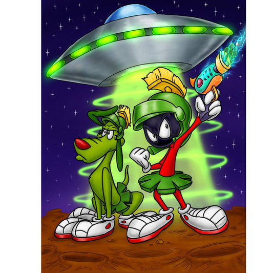 Cartoon Martian - Full Round Drill Diamond Painting 30*40CM