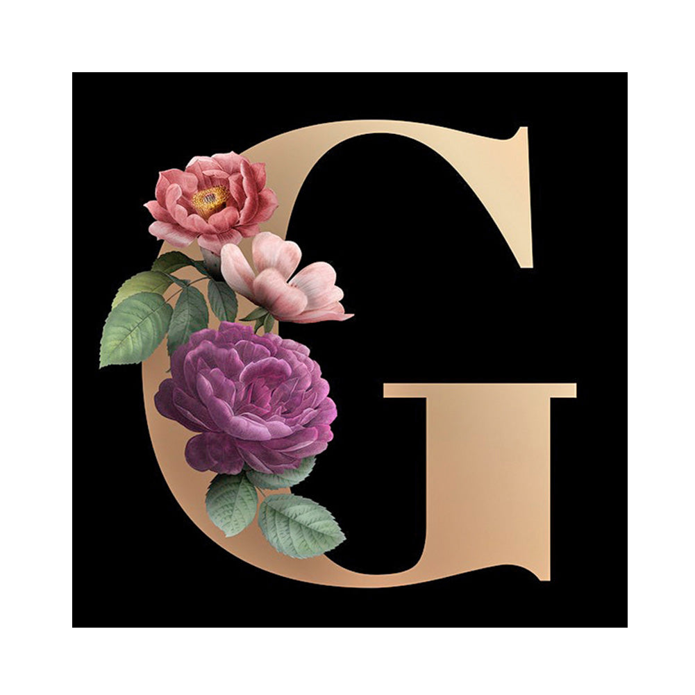 Flower G - Full Round Drill Diamond Painting 30*30CM