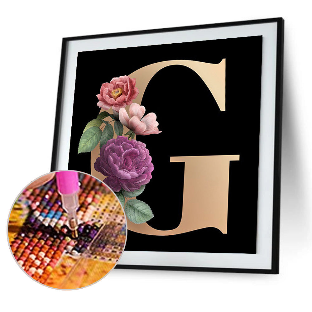 Flower G - Full Round Drill Diamond Painting 30*30CM