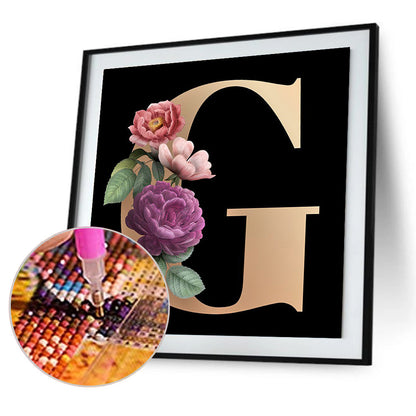 Flower G - Full Round Drill Diamond Painting 30*30CM