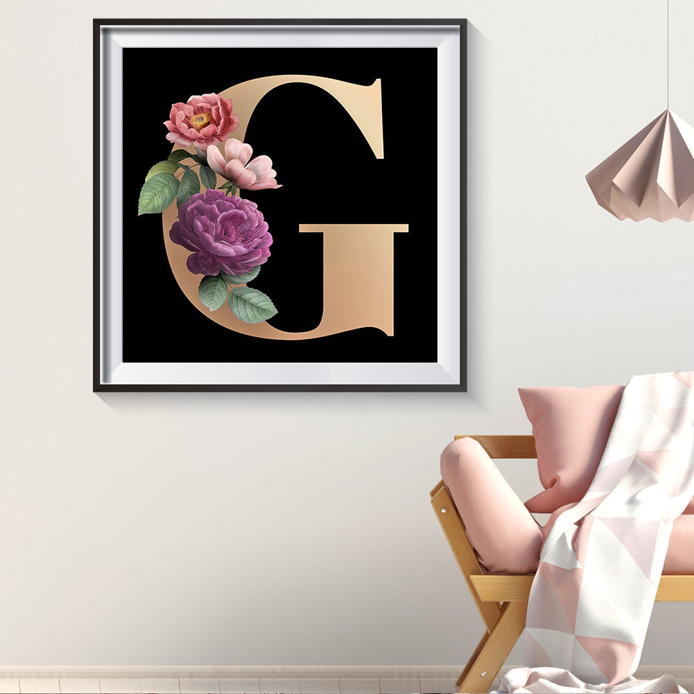 Flower G - Full Round Drill Diamond Painting 30*30CM