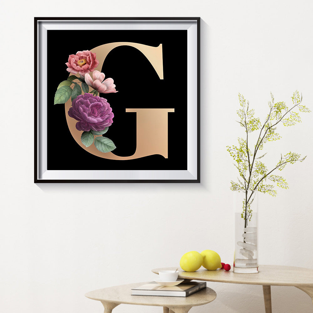Flower G - Full Round Drill Diamond Painting 30*30CM