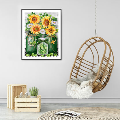 Sunflower - Full Round Drill Diamond Painting 30*40CM