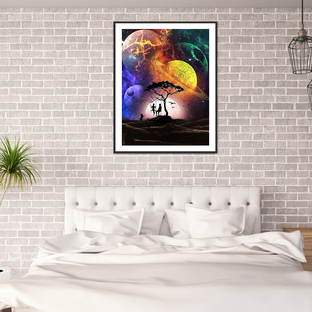 Planet People - Full Square Drill Diamond Painting 50*60CM