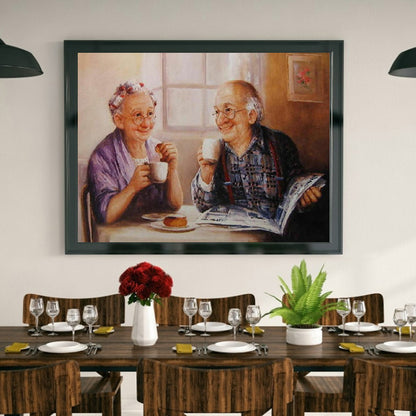 Old Couple - Full Round Drill Diamond Painting 40*30CM