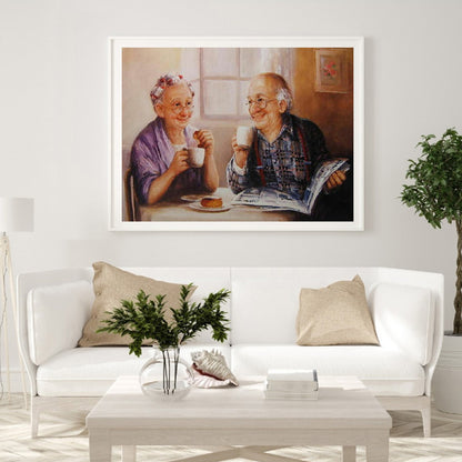Old Couple - Full Round Drill Diamond Painting 40*30CM