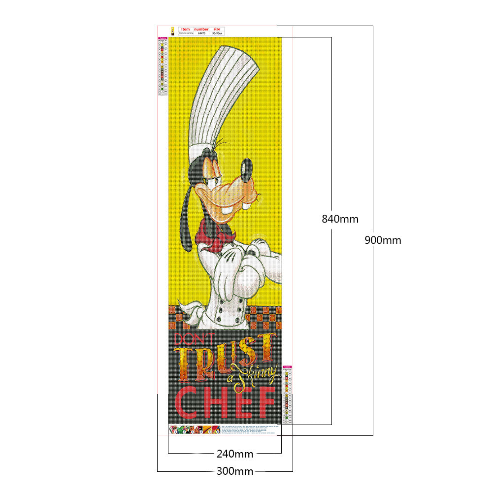 Cartoon Dog - Full Round Drill Diamond Painting 30*90CM