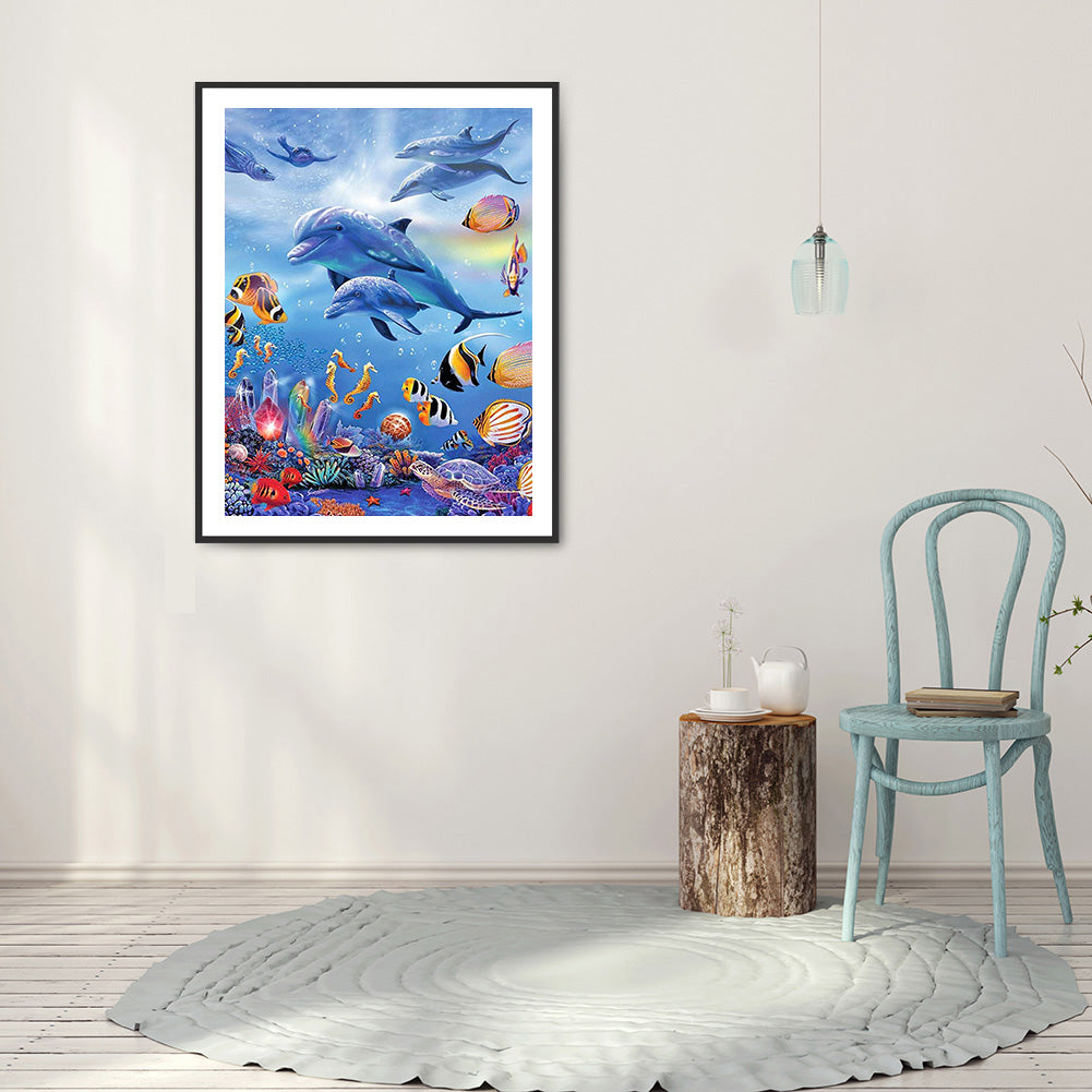 Shark - Full Round Drill Diamond Painting 30*40CM
