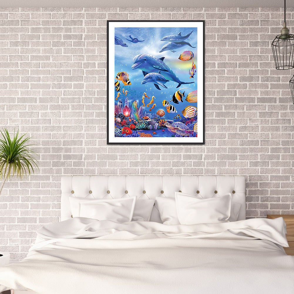 Shark - Full Round Drill Diamond Painting 30*40CM