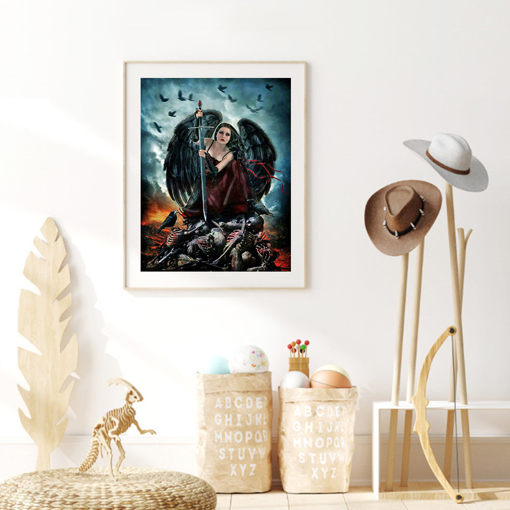 Skull - Full Round Drill Diamond Painting 30*40CM