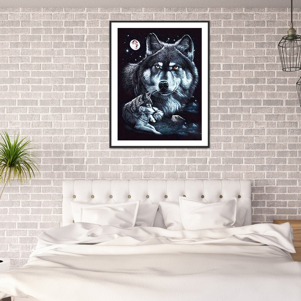 Wolf - Full Round Drill Diamond Painting 30*40CM