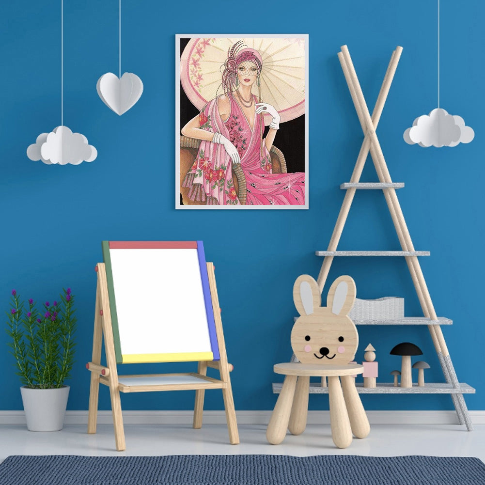 Dignified Lady - Full Round Drill Diamond Painting 30*40CM