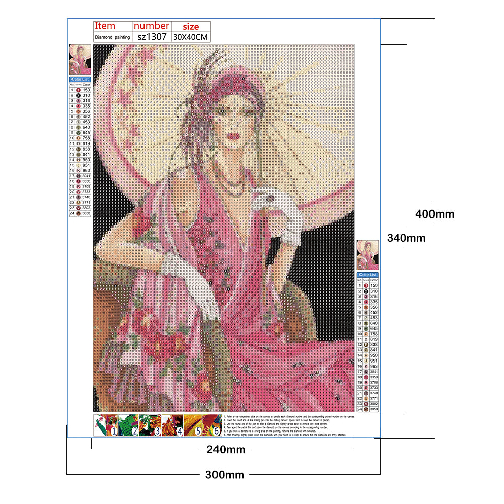 Dignified Lady - Full Round Drill Diamond Painting 30*40CM
