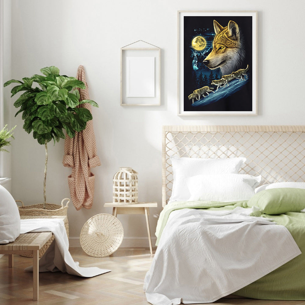 Wolf - Full Round Drill Diamond Painting 30*40CM