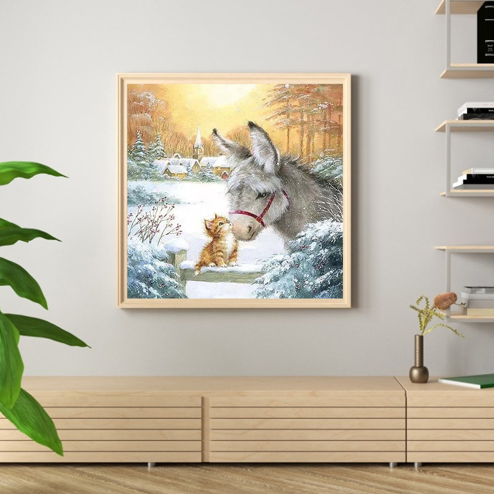 Donkey Cat - Full Square Drill Diamond Painting 50*50CM