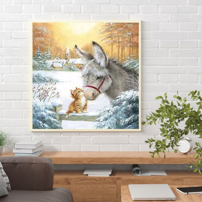 Donkey Cat - Full Square Drill Diamond Painting 50*50CM
