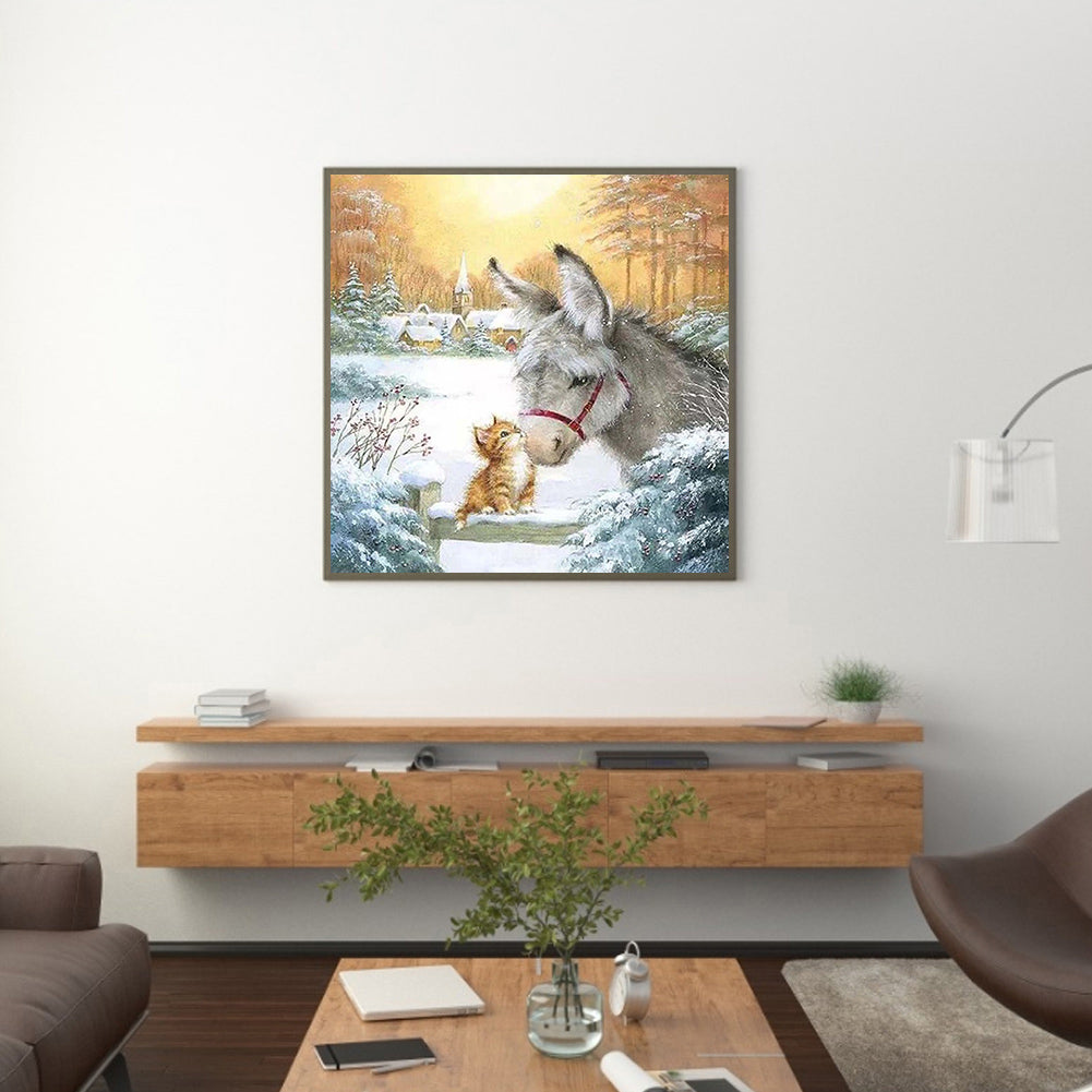 Donkey Cat - Full Square Drill Diamond Painting 50*50CM