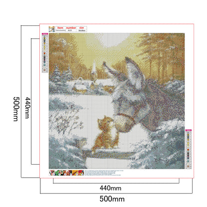 Donkey Cat - Full Square Drill Diamond Painting 50*50CM