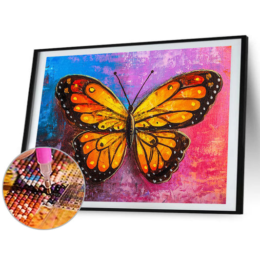 Color Butterfly - Full Square Drill Diamond Painting 40*30CM