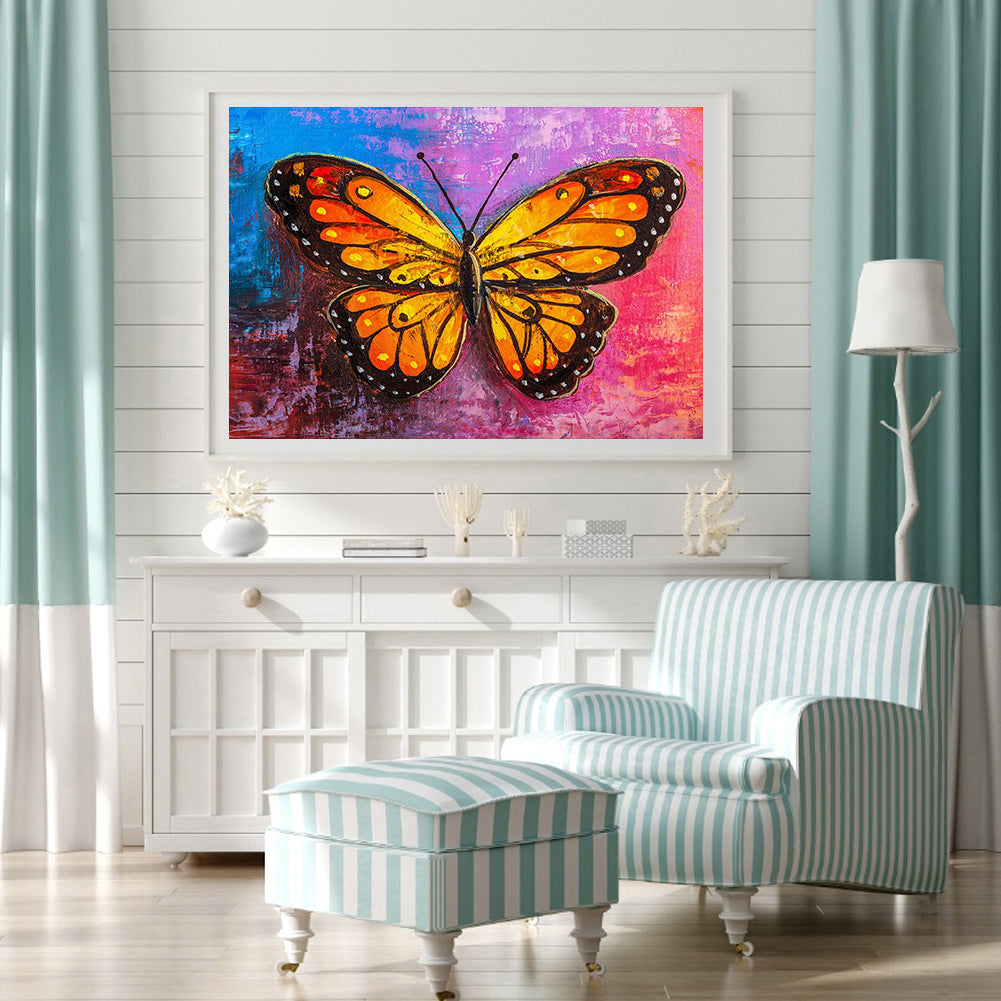 Color Butterfly - Full Square Drill Diamond Painting 40*30CM