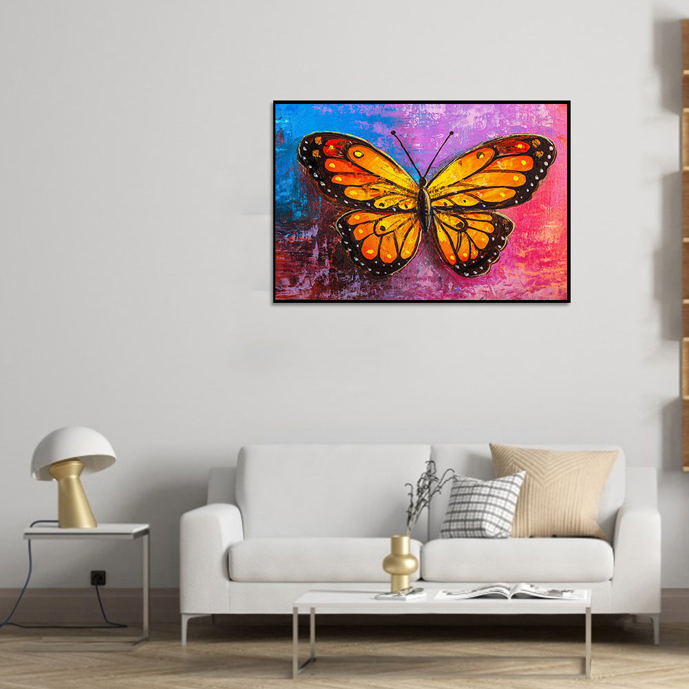 Color Butterfly - Full Square Drill Diamond Painting 40*30CM