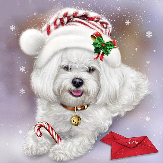 Dog - Full Round Drill Diamond Painting 30*30CM