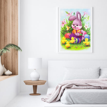 Easter Rabbit - Full Round Drill Diamond Painting 30*40CM