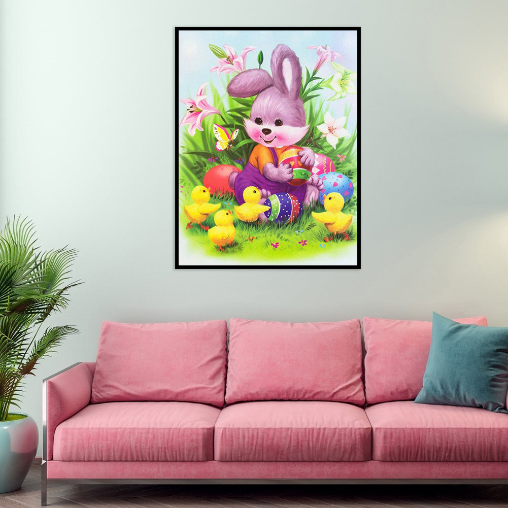 Easter Rabbit - Full Round Drill Diamond Painting 30*40CM