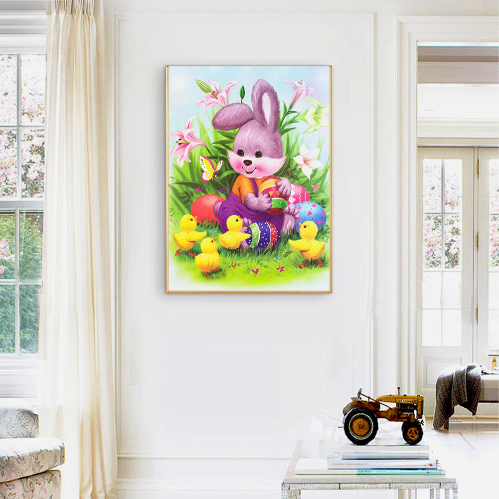 Easter Rabbit - Full Round Drill Diamond Painting 30*40CM
