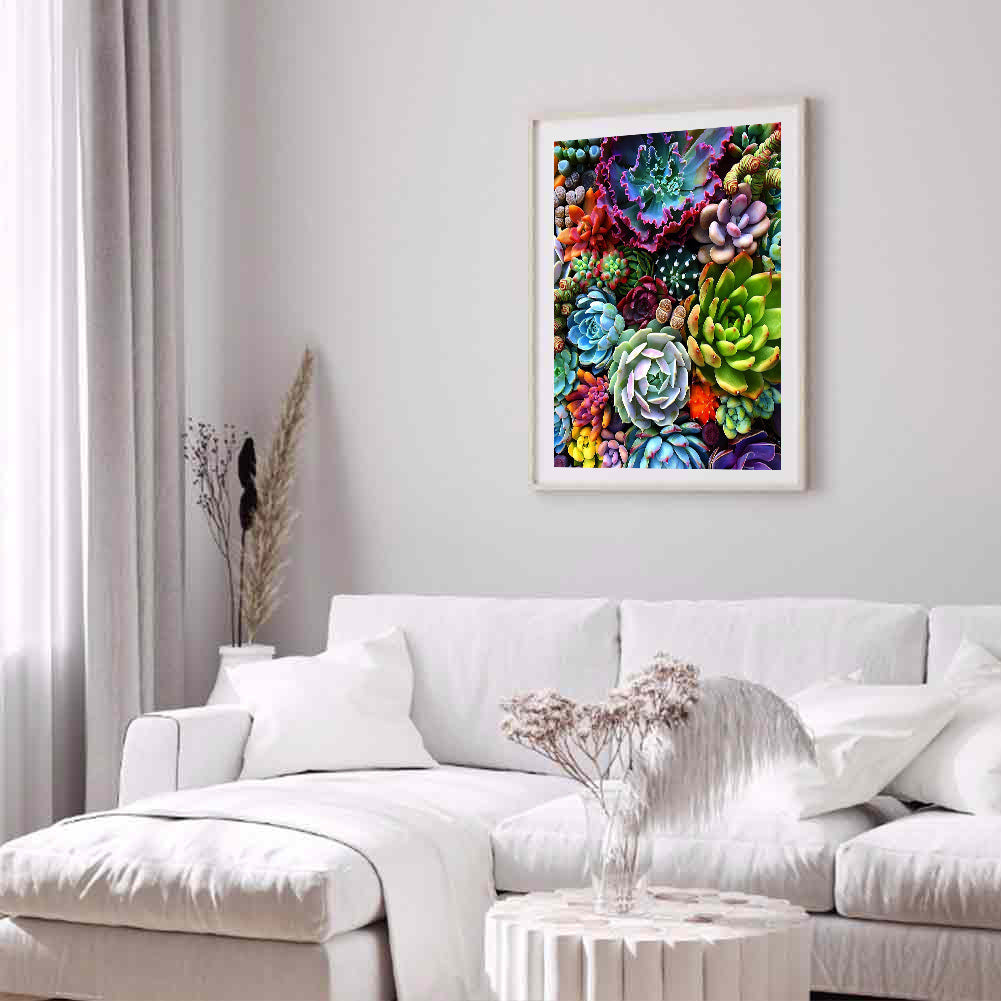 Succulent - Full Round Drill Diamond Painting 40*30CM