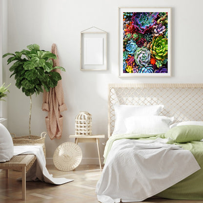 Succulent - Full Round Drill Diamond Painting 40*30CM