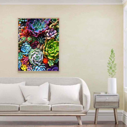 Succulent - Full Round Drill Diamond Painting 40*30CM