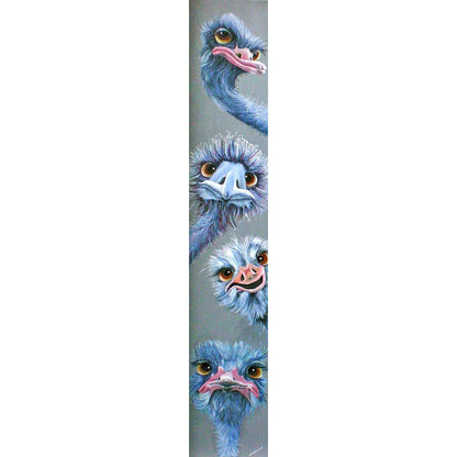 Blue Ostrich - Full Round Drill Diamond Painting 30*150CM