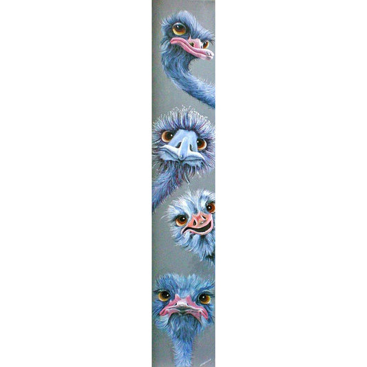 Blue Ostrich - Full Round Drill Diamond Painting 30*150CM