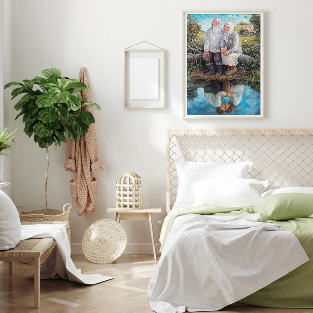 Couple - Full Round Drill Diamond Painting 30*40CM
