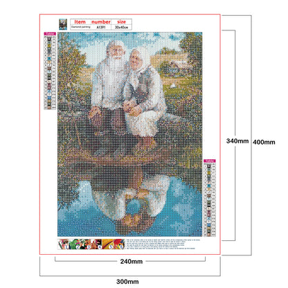 Couple - Full Round Drill Diamond Painting 30*40CM