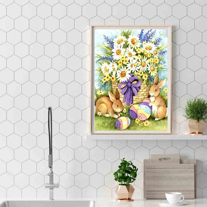 Easter Bunny - Full Round Drill Diamond Painting 50*60CM